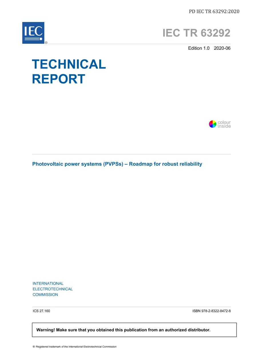 BS PD IEC TR 63292:2020 BS PD IEC TR 63292:2020
