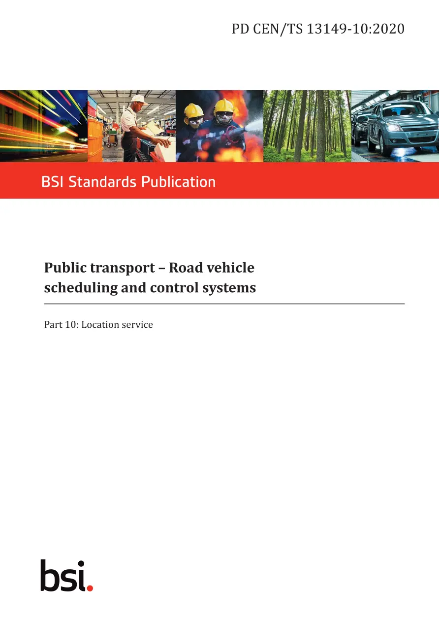 BS PD CEN/TS 13149-10:2020 BS PD CEN/TS 13149-10:2020
