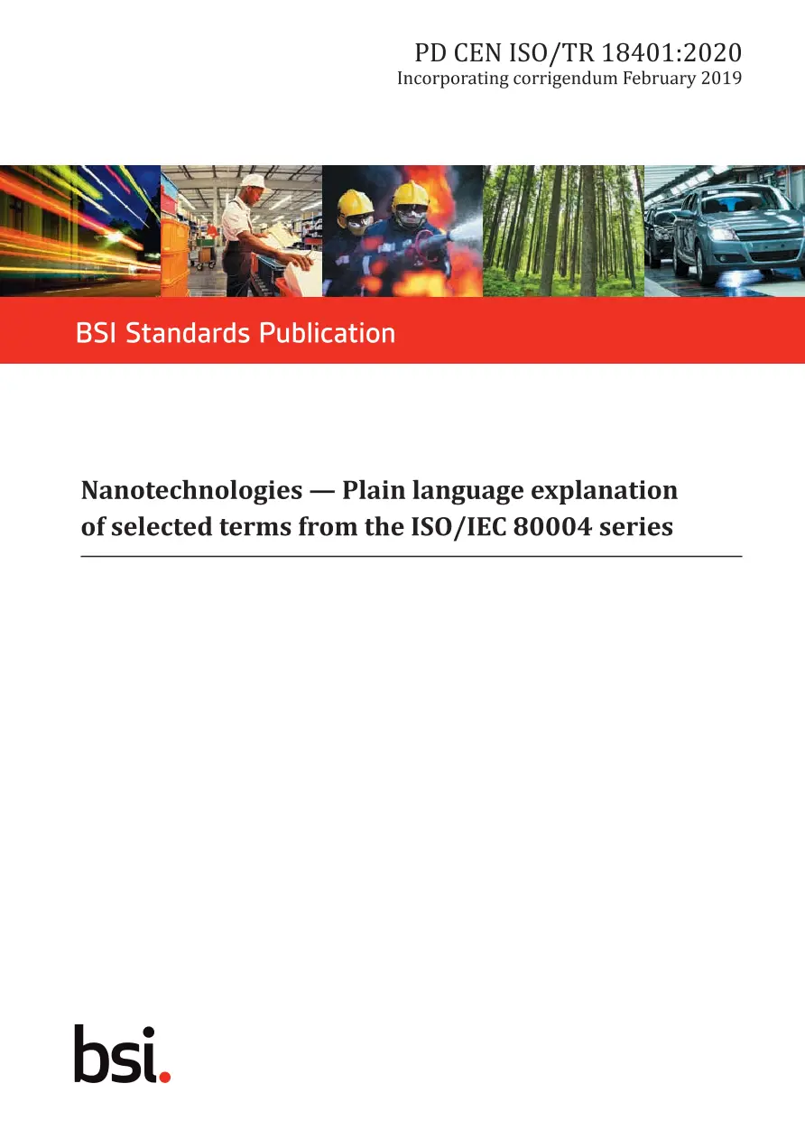 BS PD CEN ISO/TR 18401:2020 BS PD CEN ISO/TR 18401:2020