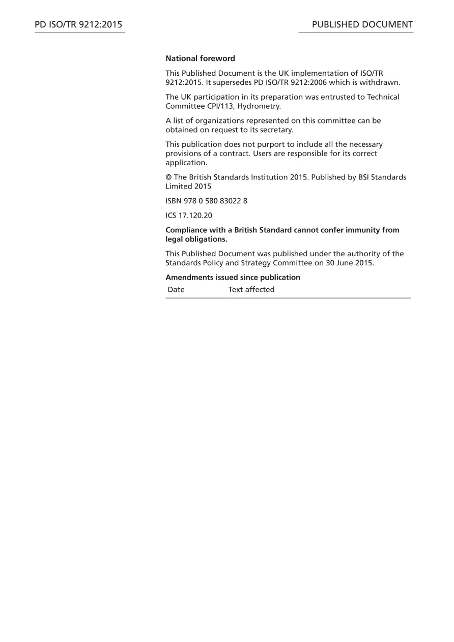 BS PD ISO/TR 9212:2015 BS PD ISO/TR 9212:2015