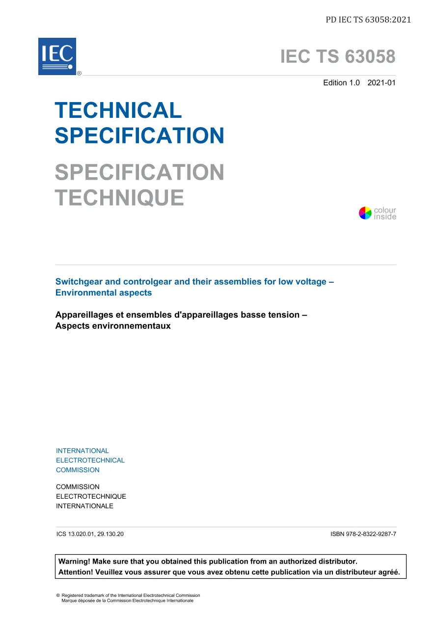 BS PD IEC TS 63058:2021 BS PD IEC TS 63058:2021