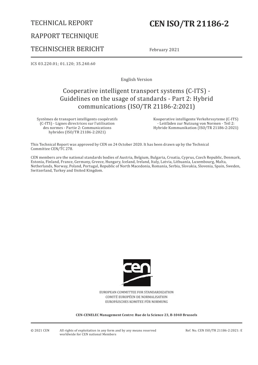 BS PD CEN ISO/TR 21186-2:2021 BS PD CEN ISO/TR 21186-2:2021