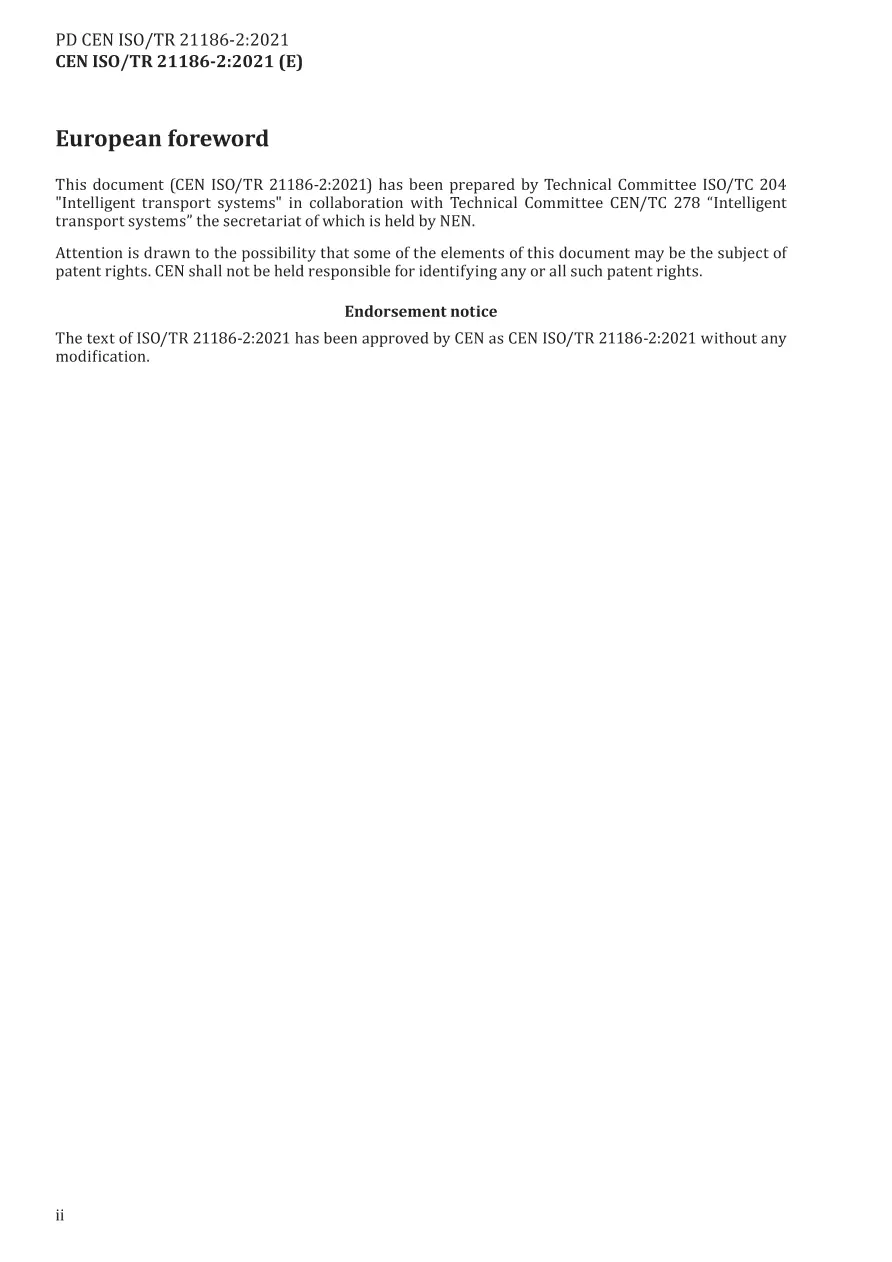 BS PD CEN ISO/TR 21186-2:2021 BS PD CEN ISO/TR 21186-2:2021