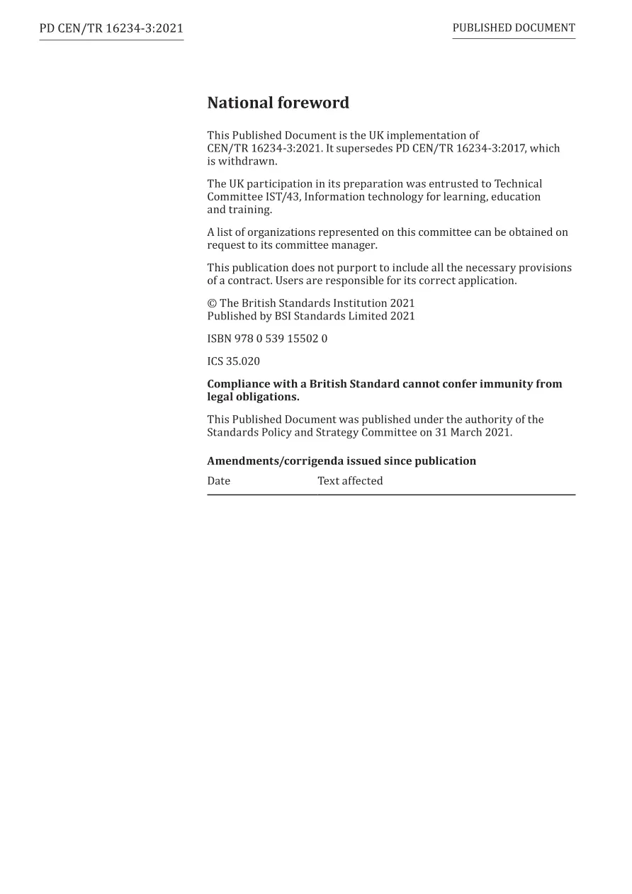 BS PD CEN/TR 16234-3:2021 BS PD CEN/TR 16234-3:2021