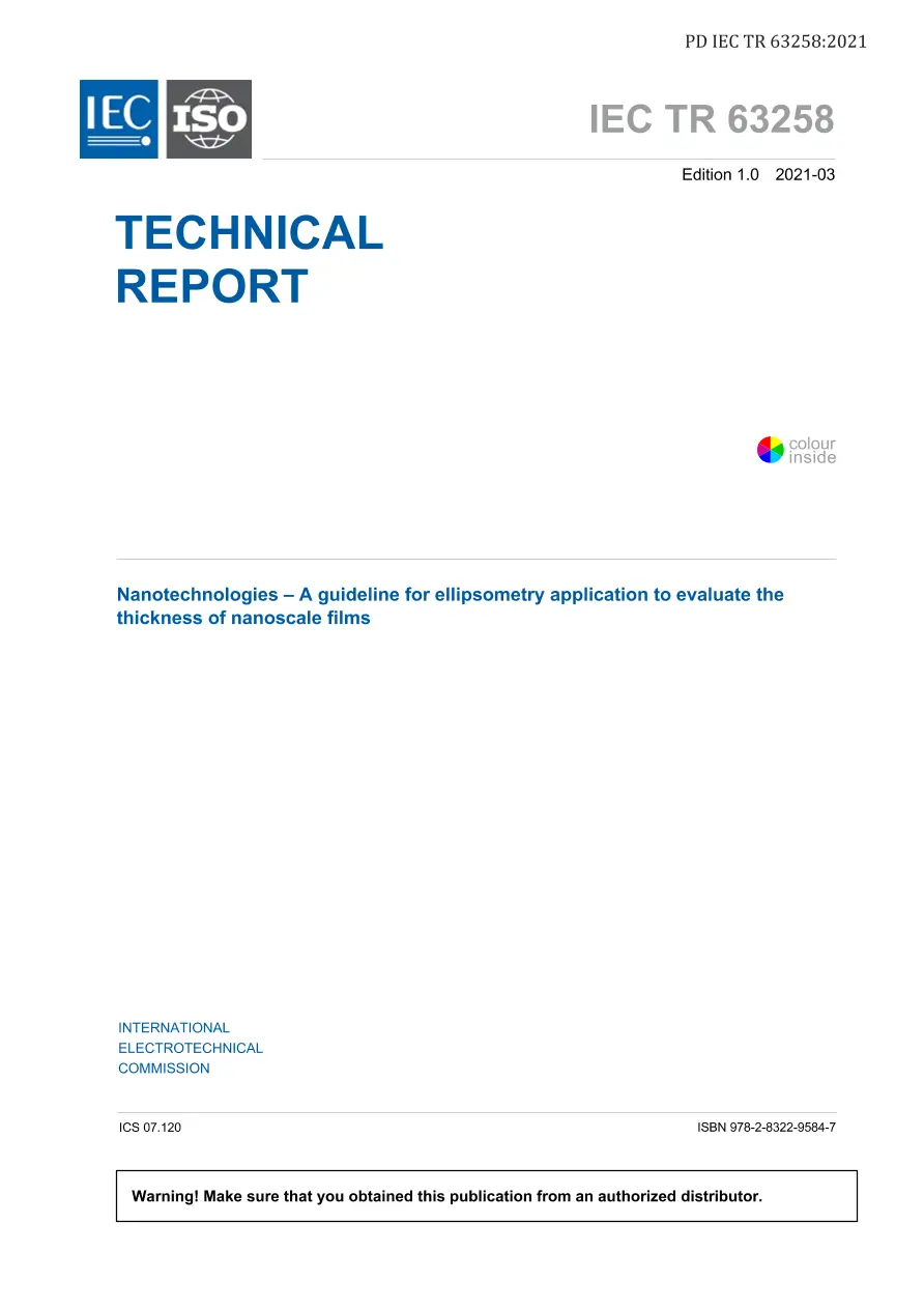 BS PD IEC TR 63258:2021 BS PD IEC TR 63258:2021