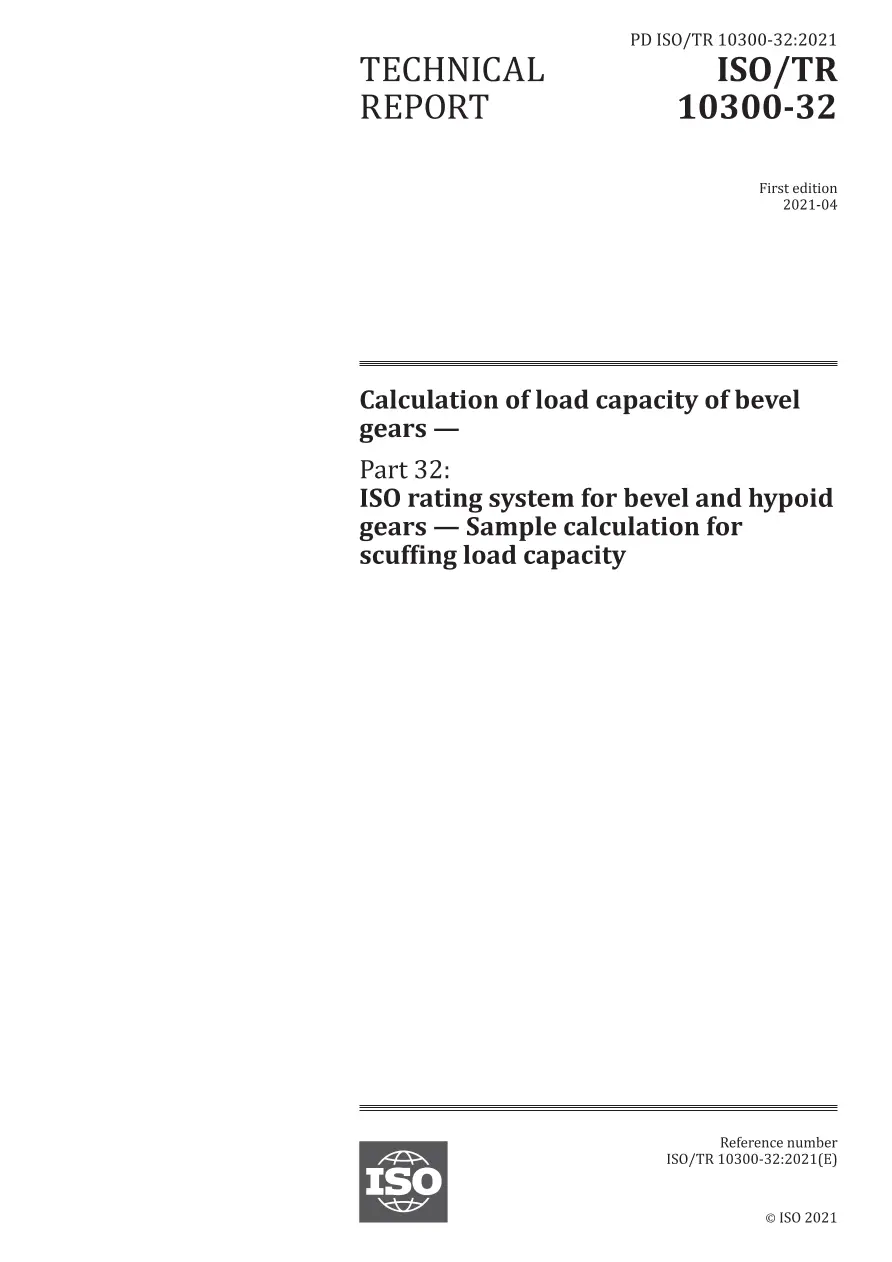 BS PD ISO/TR 10300-32:2021 BS PD ISO/TR 10300-32:2021
