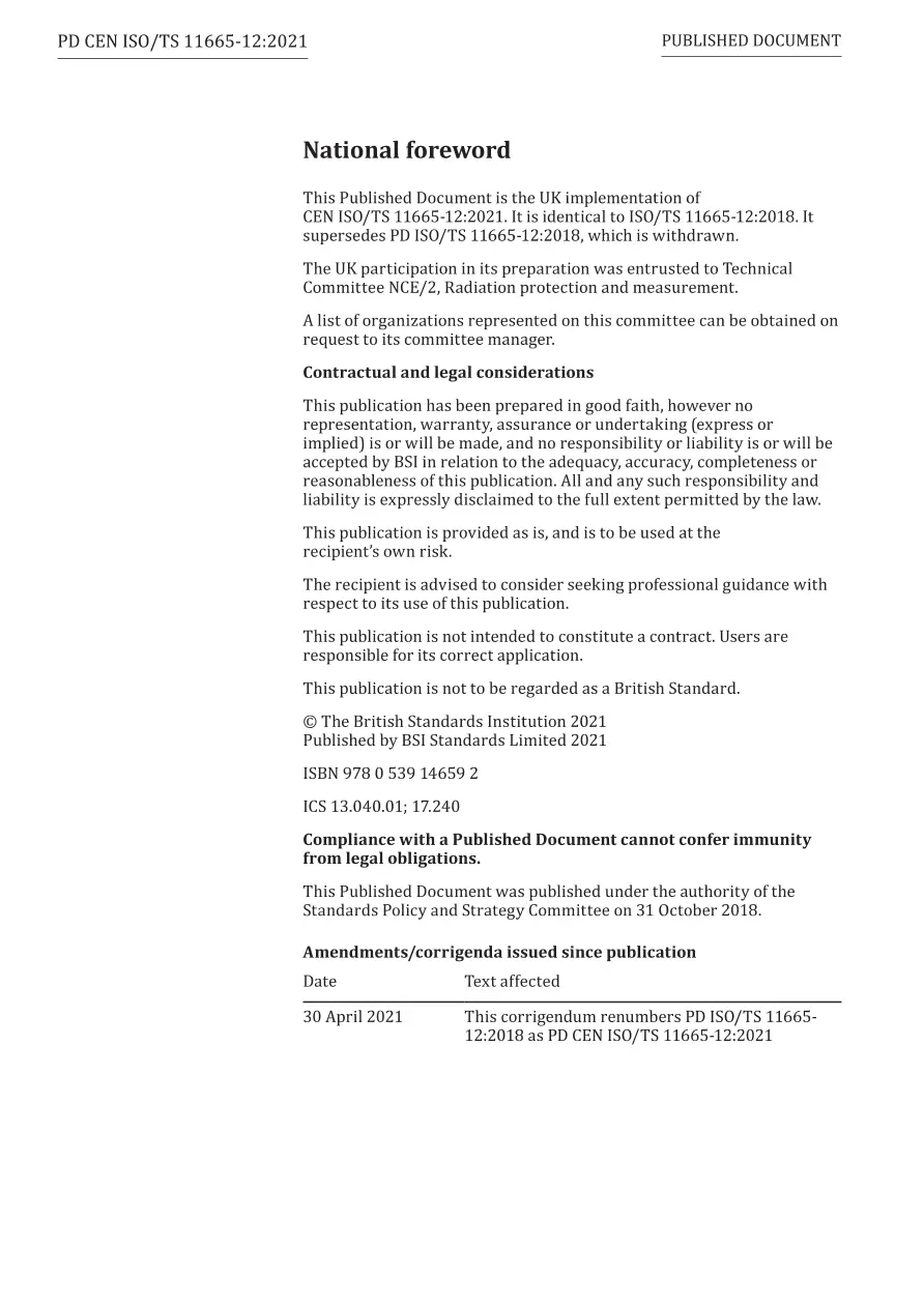 BS PD CEN ISO/TS 11665-12:2021 BS PD CEN ISO/TS 11665-12:2021