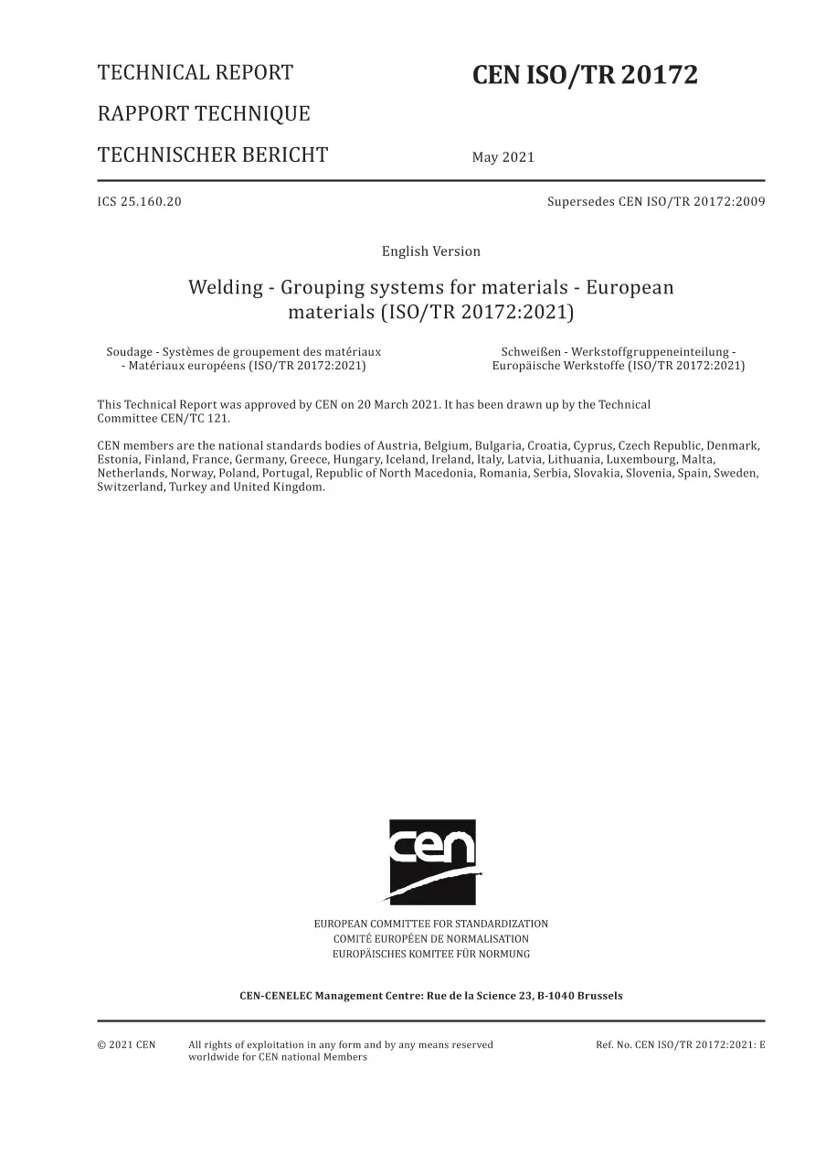 BS PD CEN ISO/TR 20172:2021 BS PD CEN ISO/TR 20172:2021
