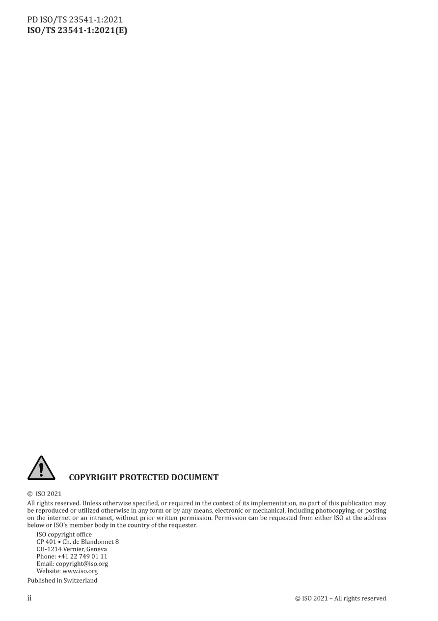 BS PD ISO/TS 23541-1:2021 BS PD ISO/TS 23541-1:2021