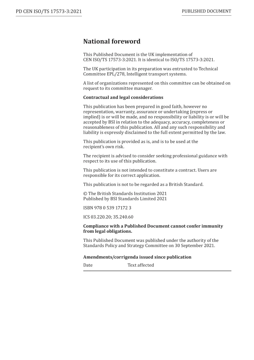 BS PD CEN ISO/TS 17573-3:2021 BS PD CEN ISO/TS 17573-3:2021