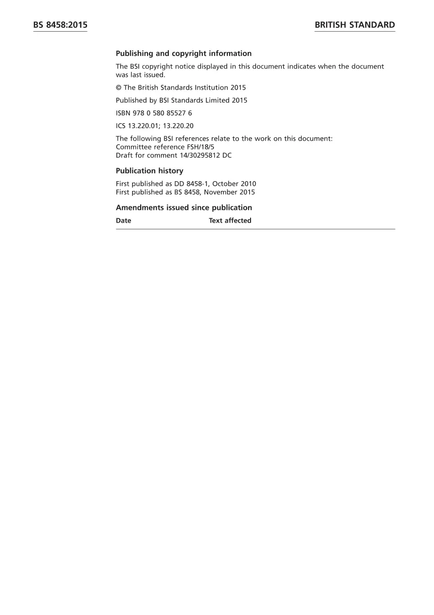 BS 8458:2015 BS 8458:2015