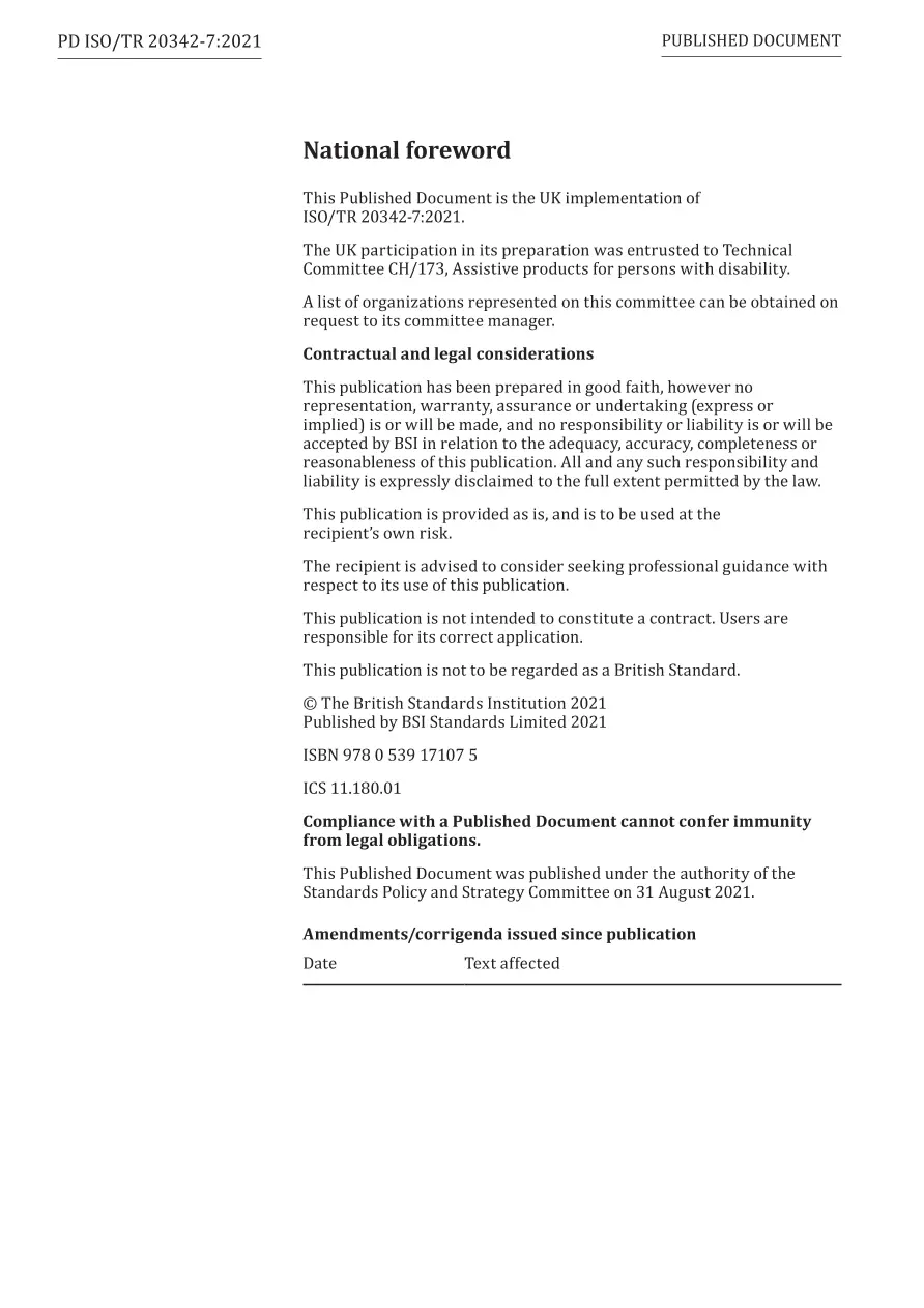 BS PD ISO/TR 20342-7:2021 BS PD ISO/TR 20342-7:2021