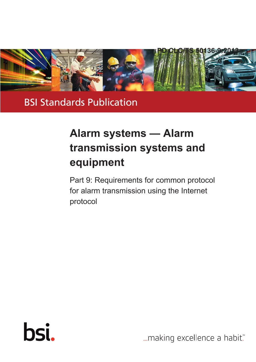 BS PD CLC/TS 50136-9:2013 BS PD CLC/TS 50136-9:2013