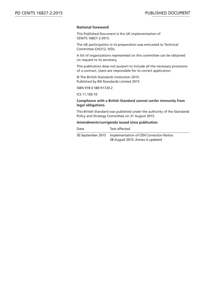 BS PD CEN/TS 16827-2:2015 BS PD CEN/TS 16827-2:2015