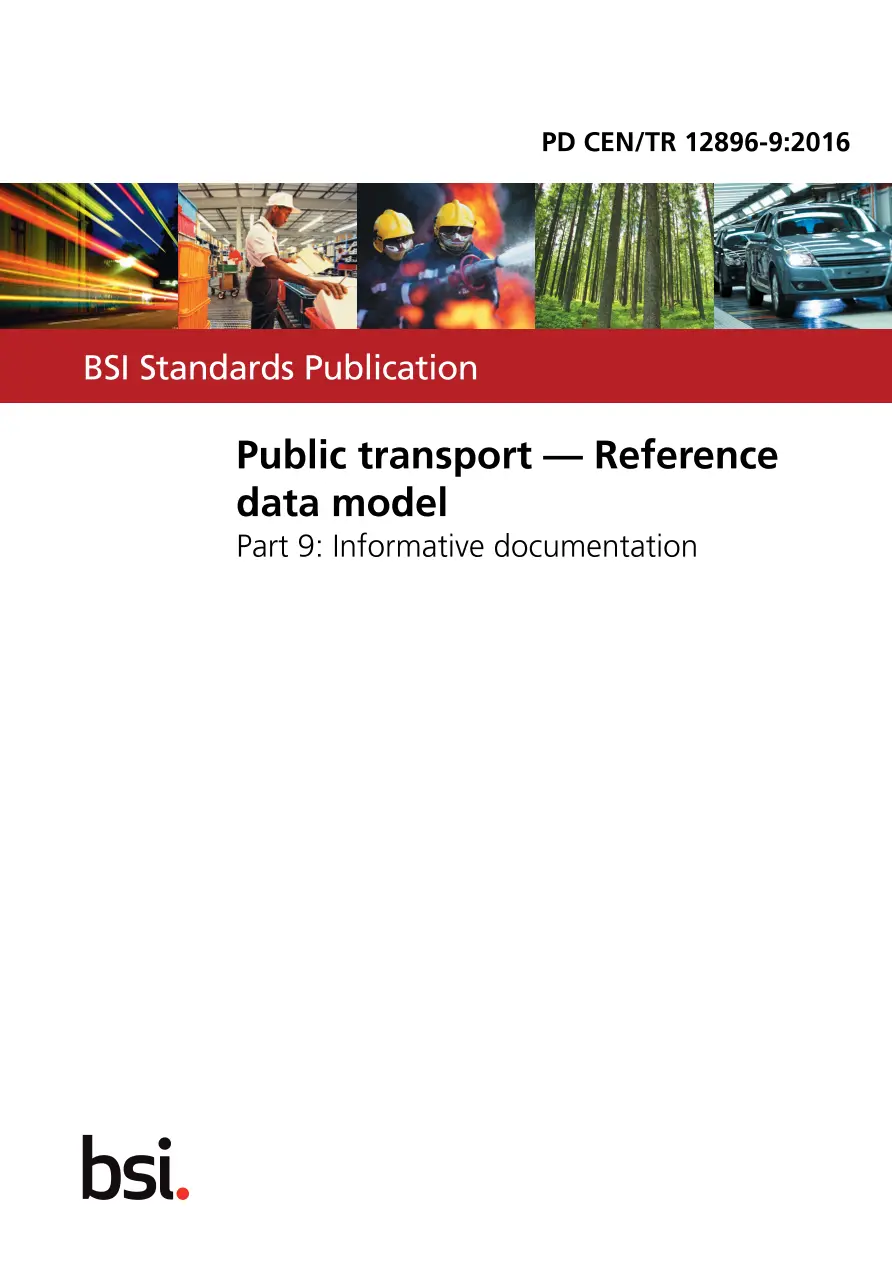BS PD CEN/TR 12896-9:2016 BS PD CEN/TR 12896-9:2016