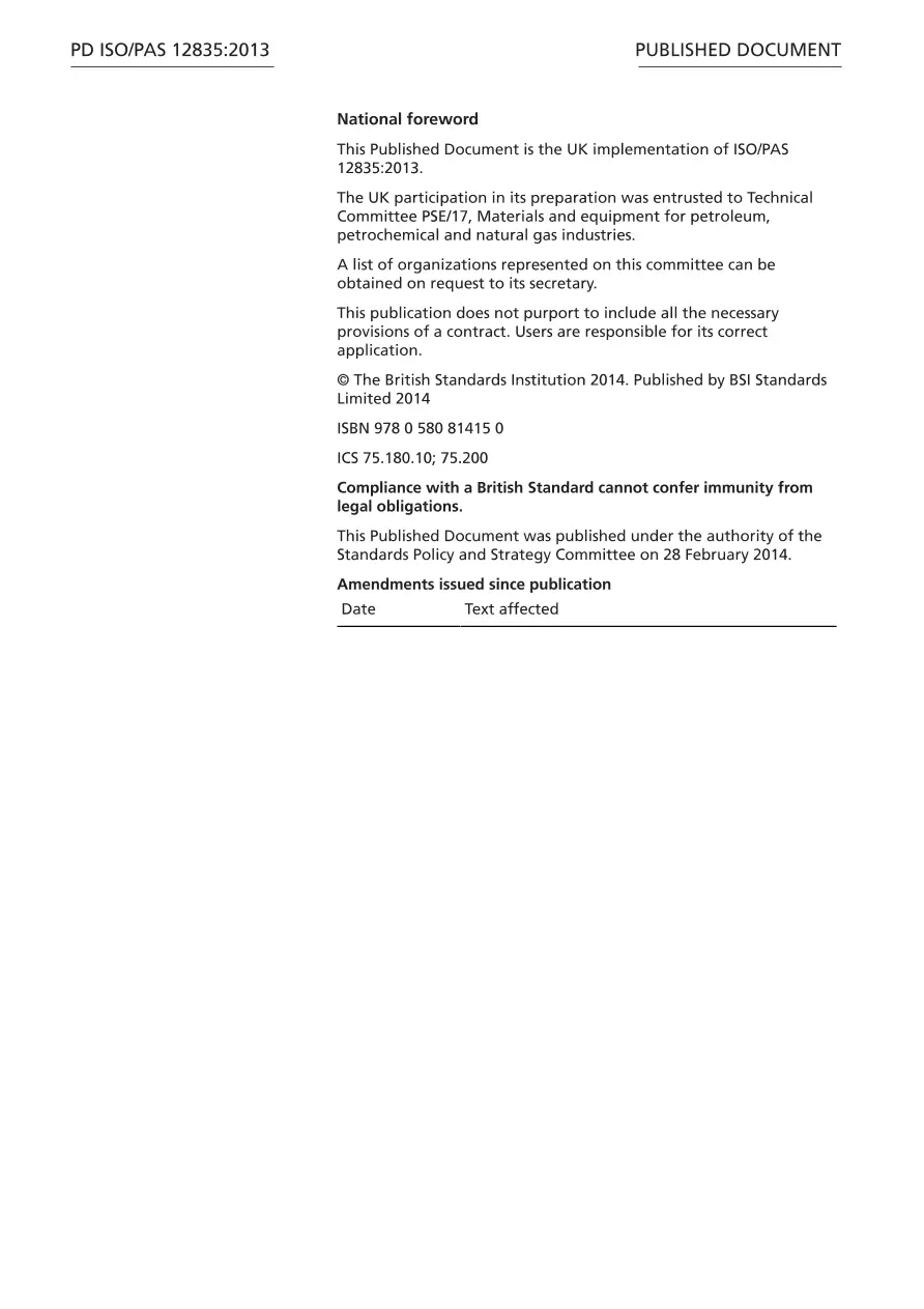 BS PD ISO/PAS 12835:2013 BS PD ISO/PAS 12835:2013