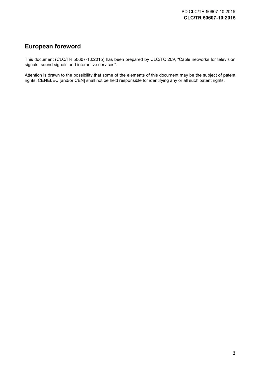BS PD CLC/TR 50607-10:2015 BS PD CLC/TR 50607-10:2015