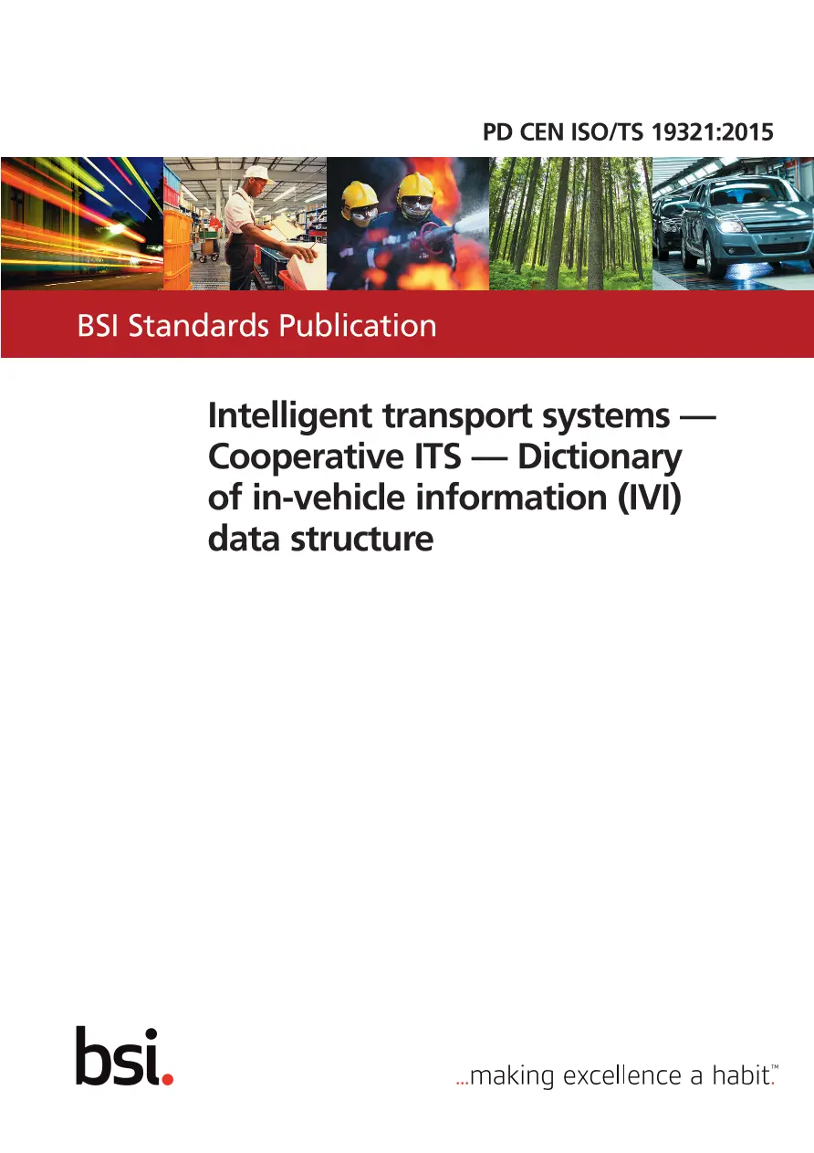 BS PD CEN ISO/TS 19321:2015 BS PD CEN ISO/TS 19321:2015