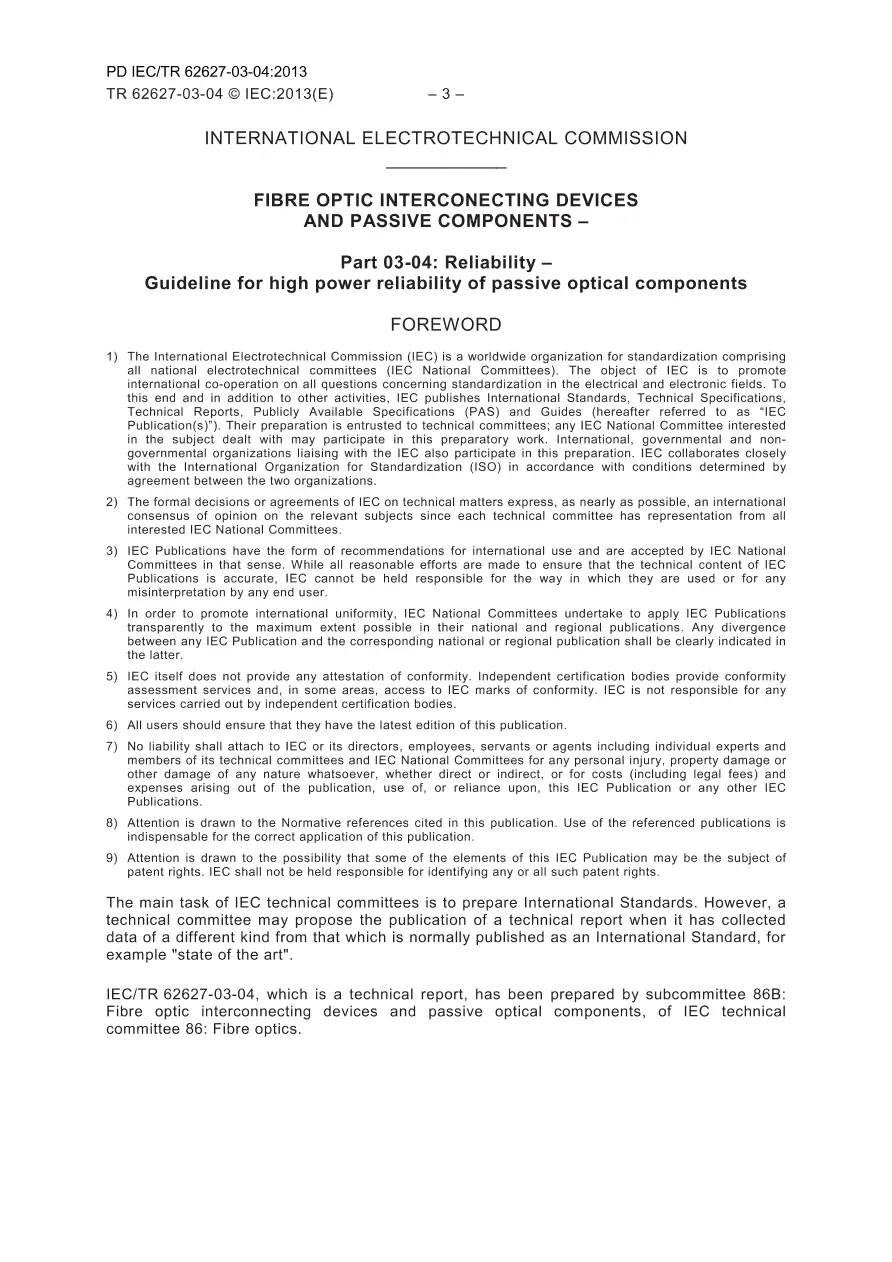 BS PD IEC/TR 62627-03-04:2013 BS PD IEC/TR 62627-03-04:2013