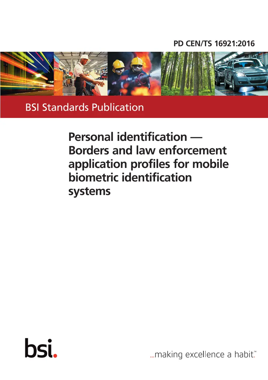BS PD CEN/TS 16921:2016 BS PD CEN/TS 16921:2016