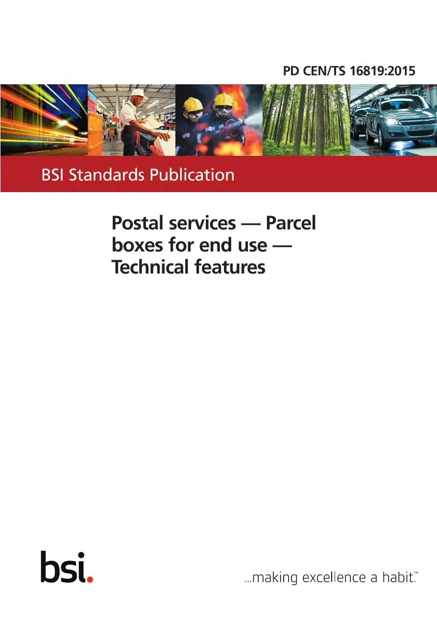 BS PD CEN/TS 16819:2015 BS PD CEN/TS 16819:2015