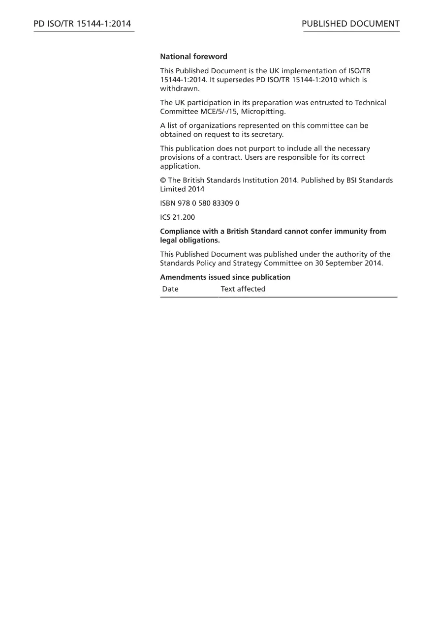 BS PD ISO/TR 15144-1:2014 BS PD ISO/TR 15144-1:2014