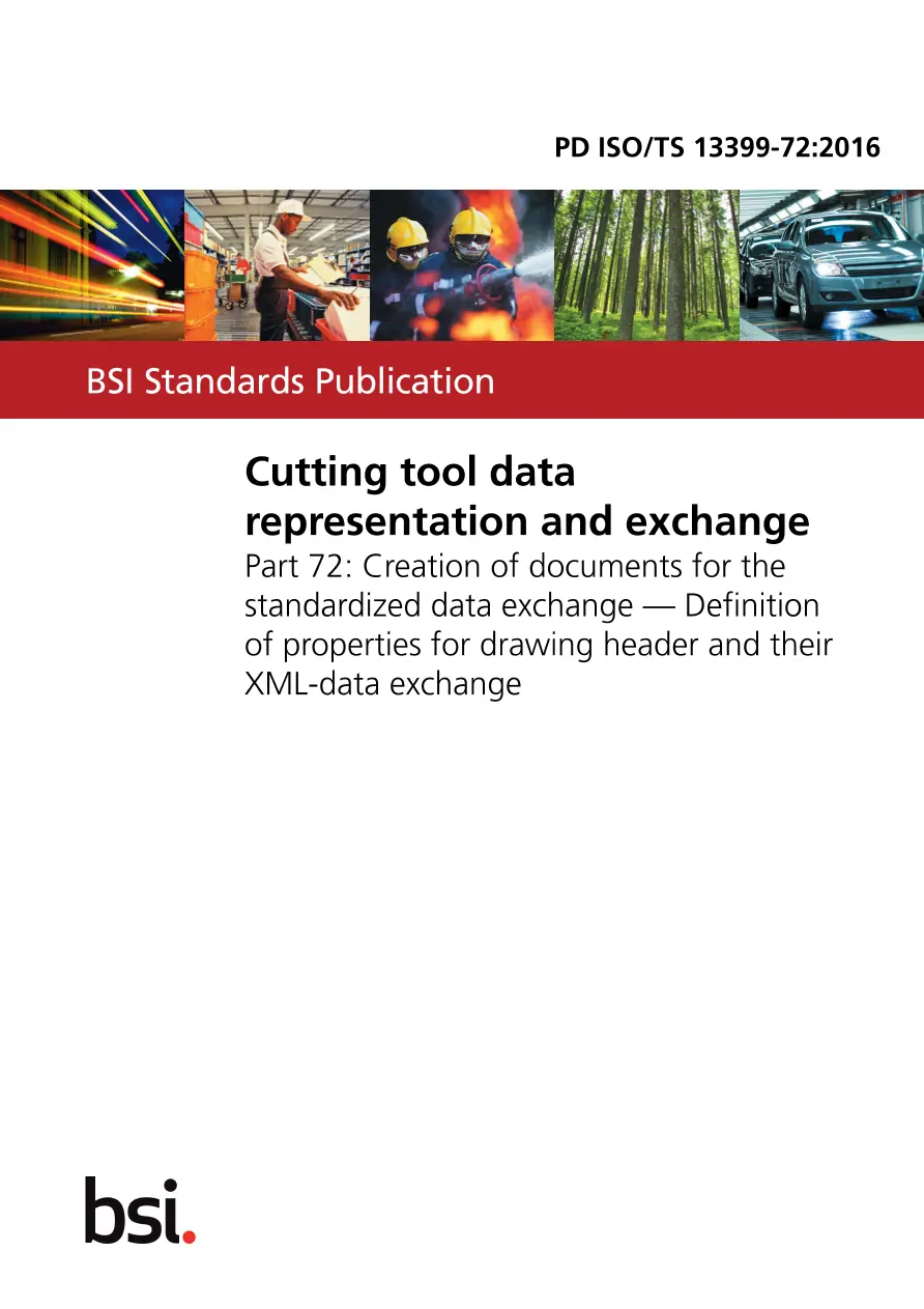 BS PD ISO/TS 13399-72:2016 BS PD ISO/TS 13399-72:2016