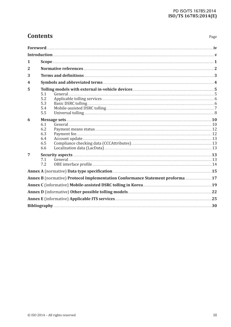 BS PD ISO/TS 16785:2014 BS PD ISO/TS 16785:2014