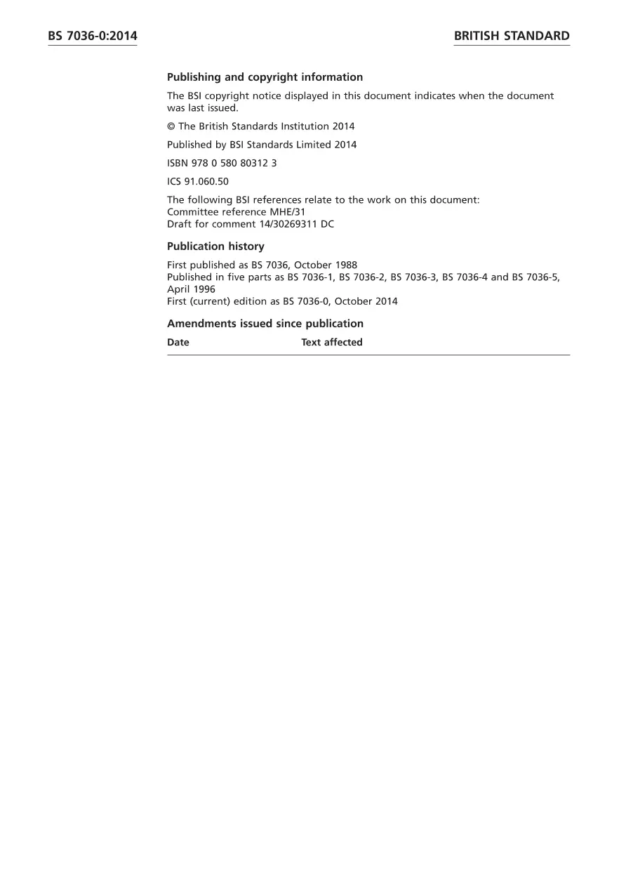 BS 7036-0:2014 BS 7036-0:2014