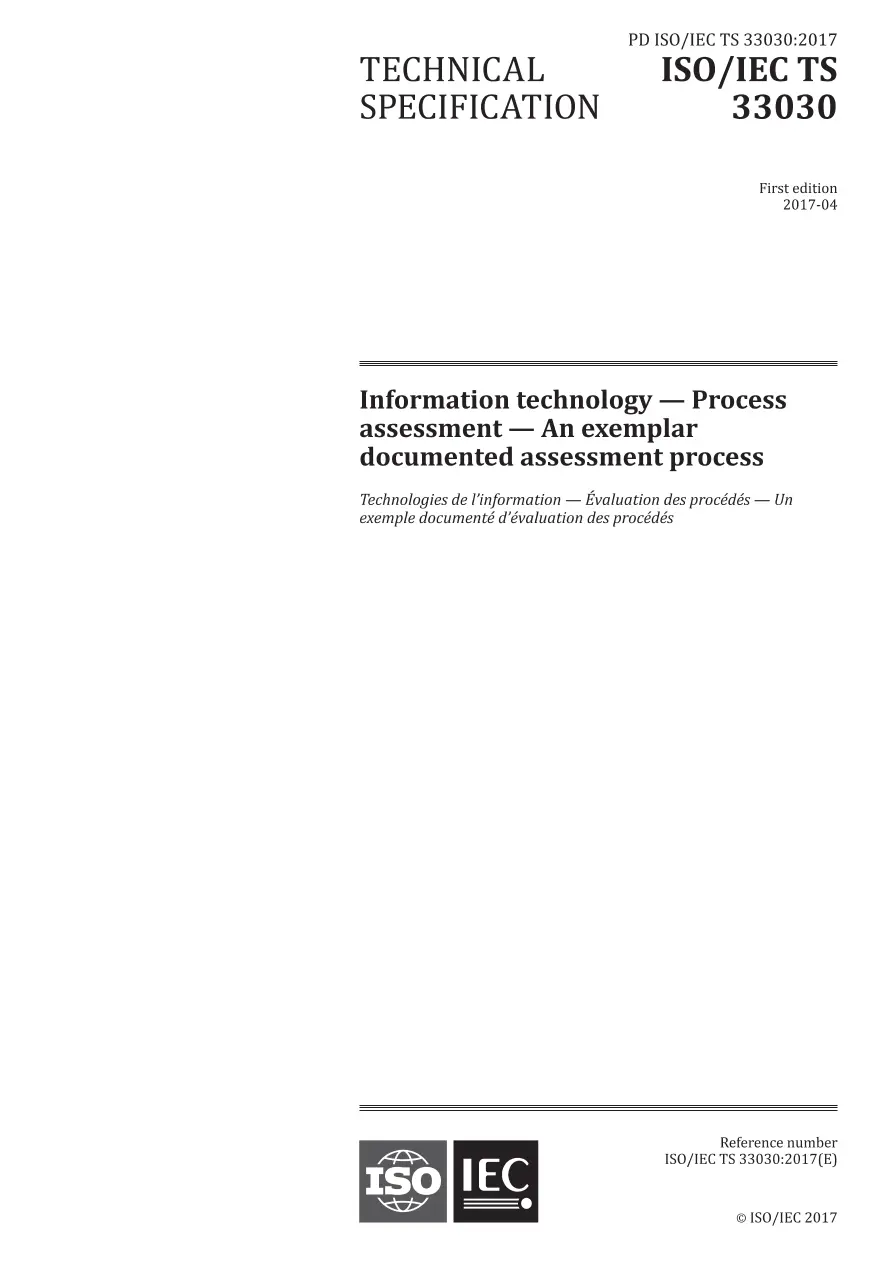 BS PD ISO/IEC TS 33030:2017 BS PD ISO/IEC TS 33030:2017