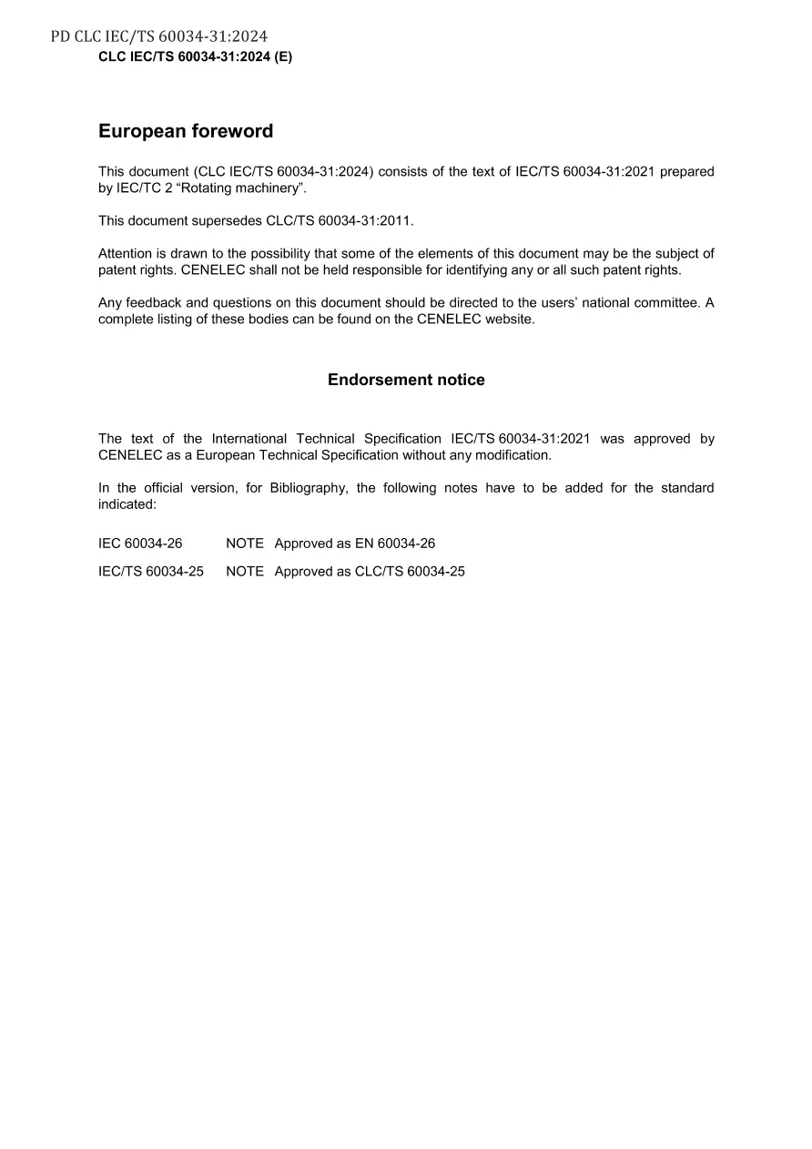 BS PD CLC IEC/TS 60034-31:2024 BS PD CLC IEC/TS 60034-31:2024