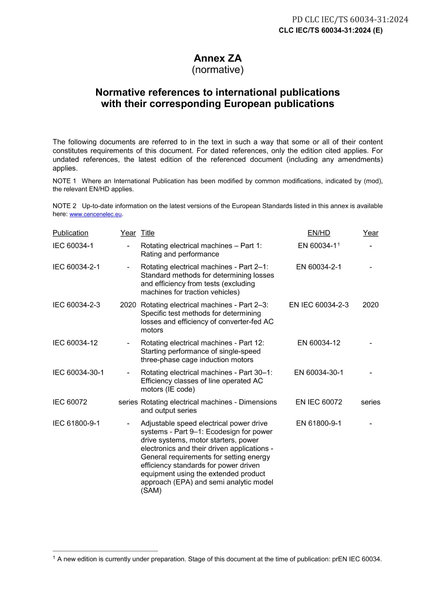 BS PD CLC IEC/TS 60034-31:2024 BS PD CLC IEC/TS 60034-31:2024