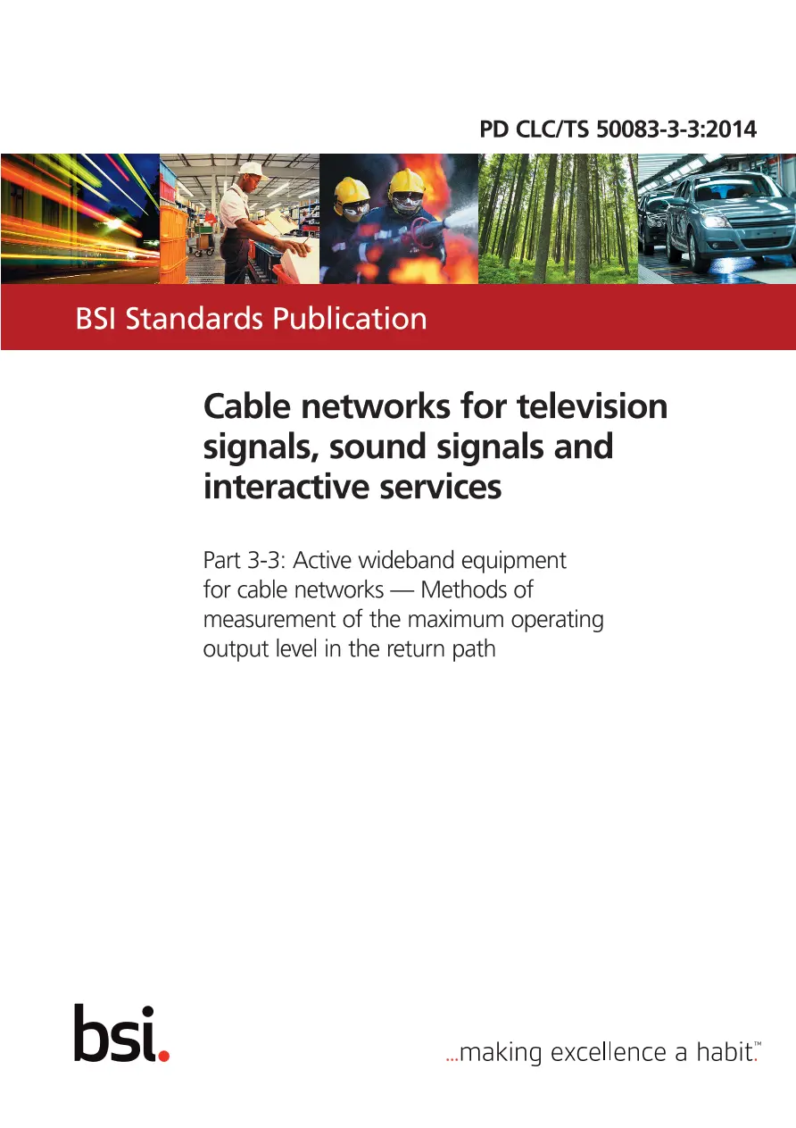 BS PD CLC/TS 50083-3-3:2014 BS PD CLC/TS 50083-3-3:2014