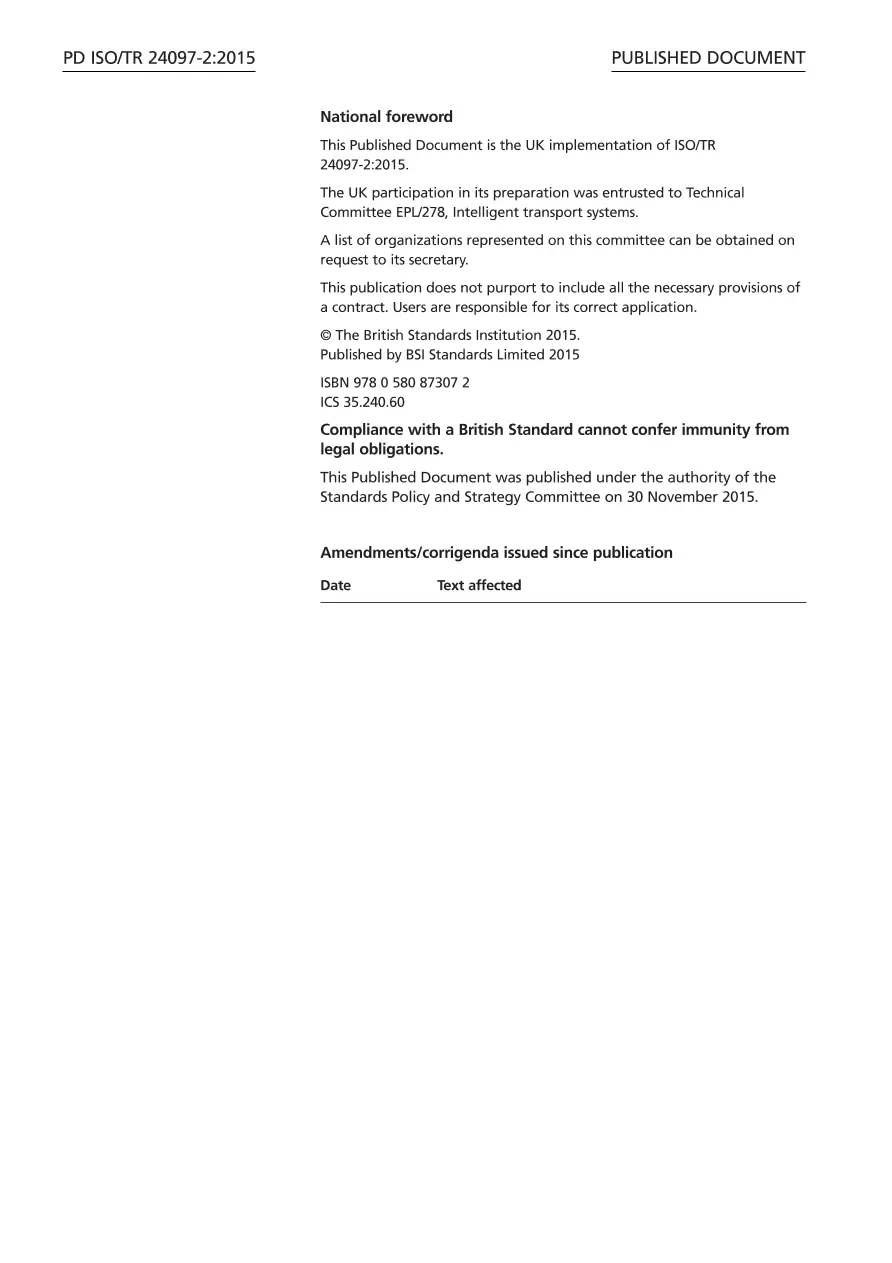 BS PD ISO/TR 24097-2:2015 BS PD ISO/TR 24097-2:2015