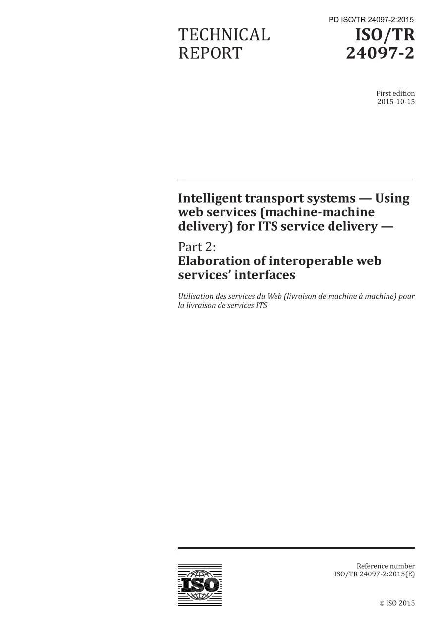BS PD ISO/TR 24097-2:2015 BS PD ISO/TR 24097-2:2015