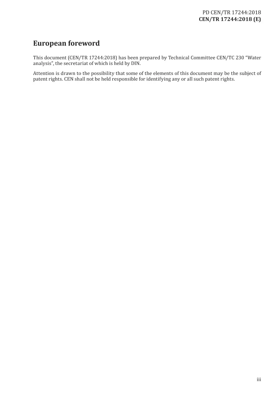 BS PD CEN/TR 17244:2018 BS PD CEN/TR 17244:2018