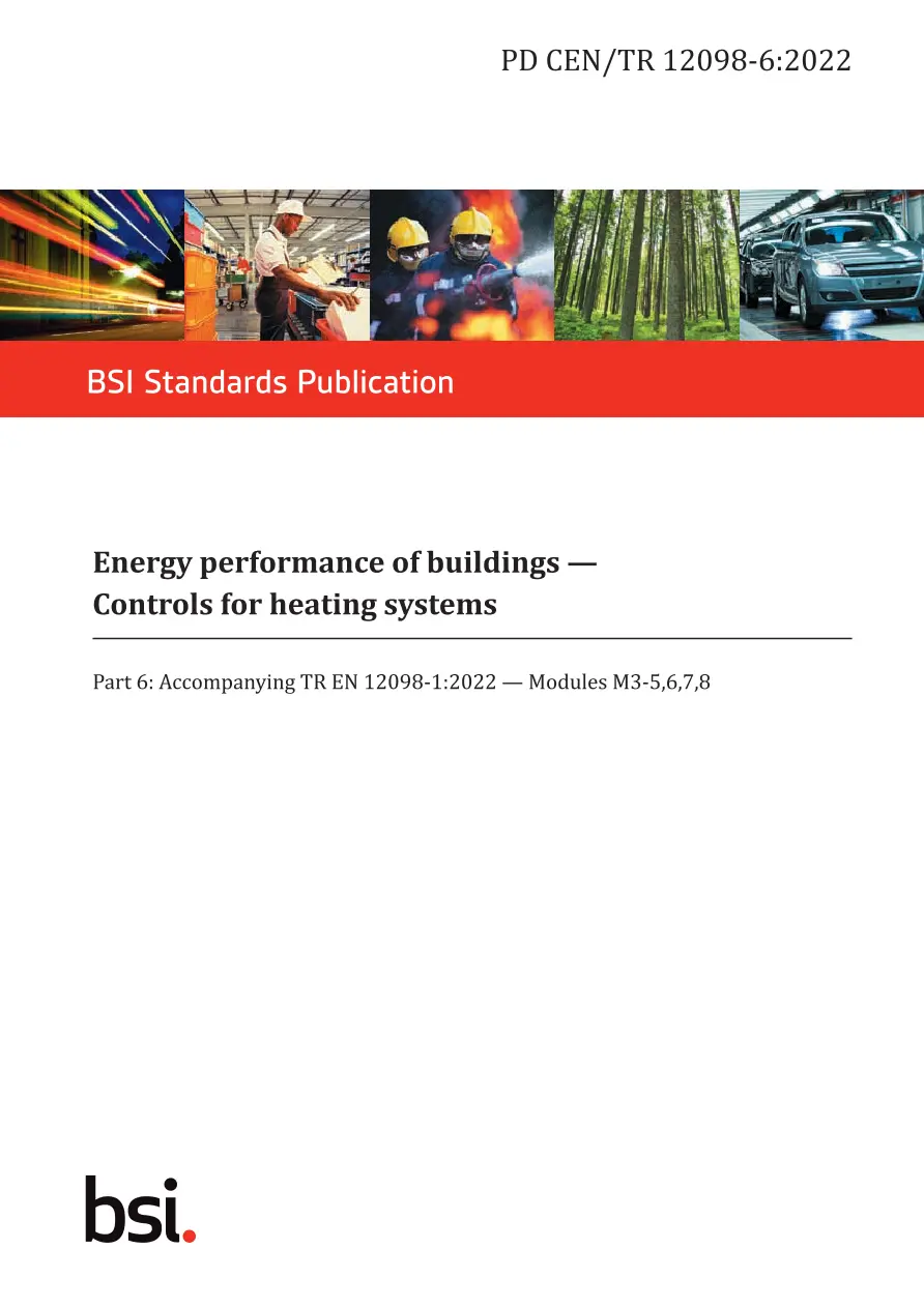 BS PD CEN/TR 12098-6:2022 BS PD CEN/TR 12098-6:2022