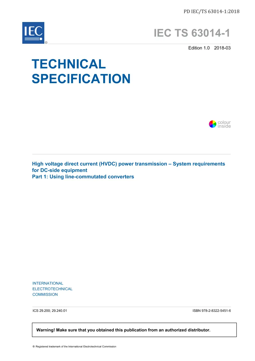 BS PD IEC/TS 63014-1:2018 BS PD IEC/TS 63014-1:2018