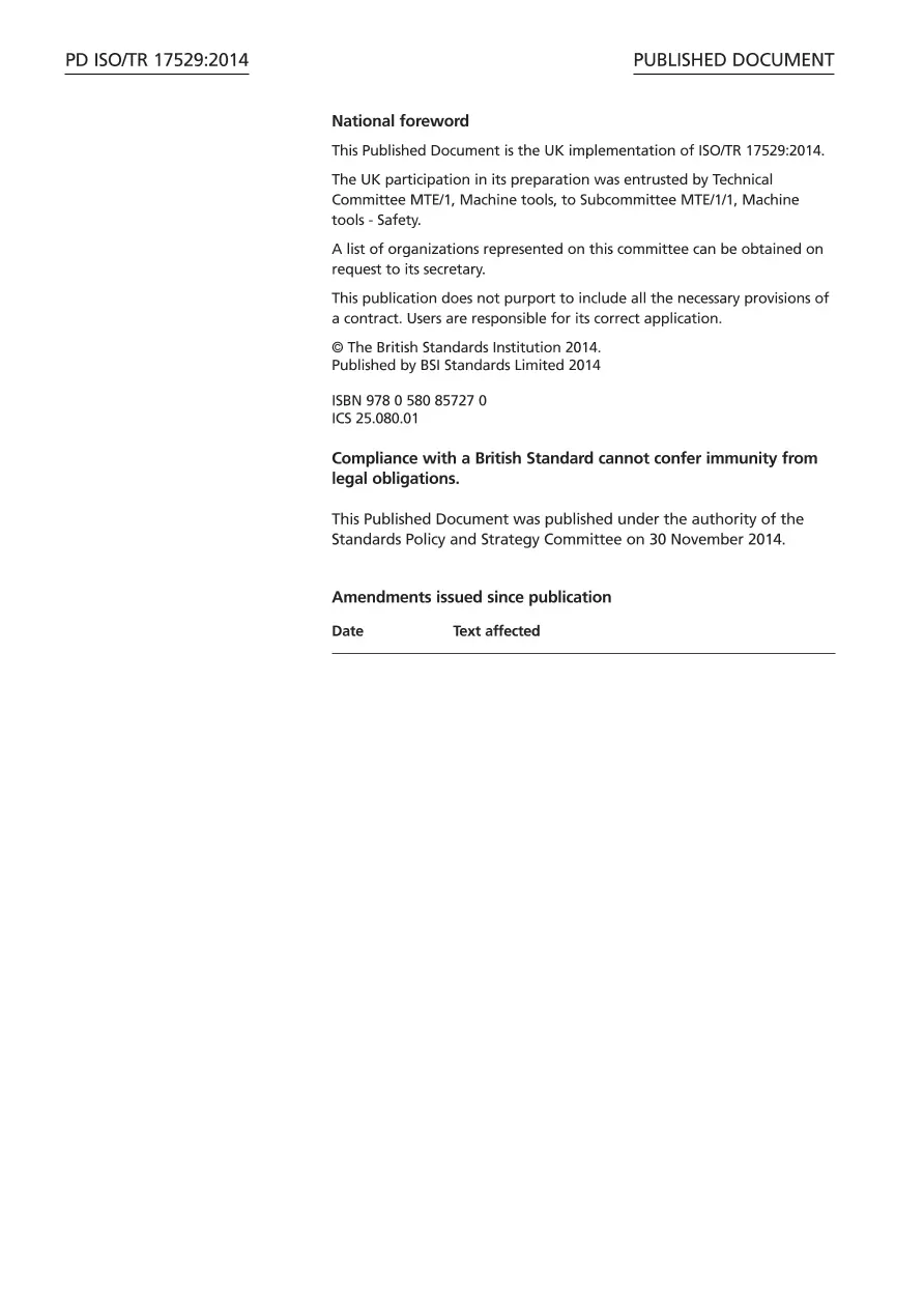 BS PD ISO/TR 17529:2014 BS PD ISO/TR 17529:2014