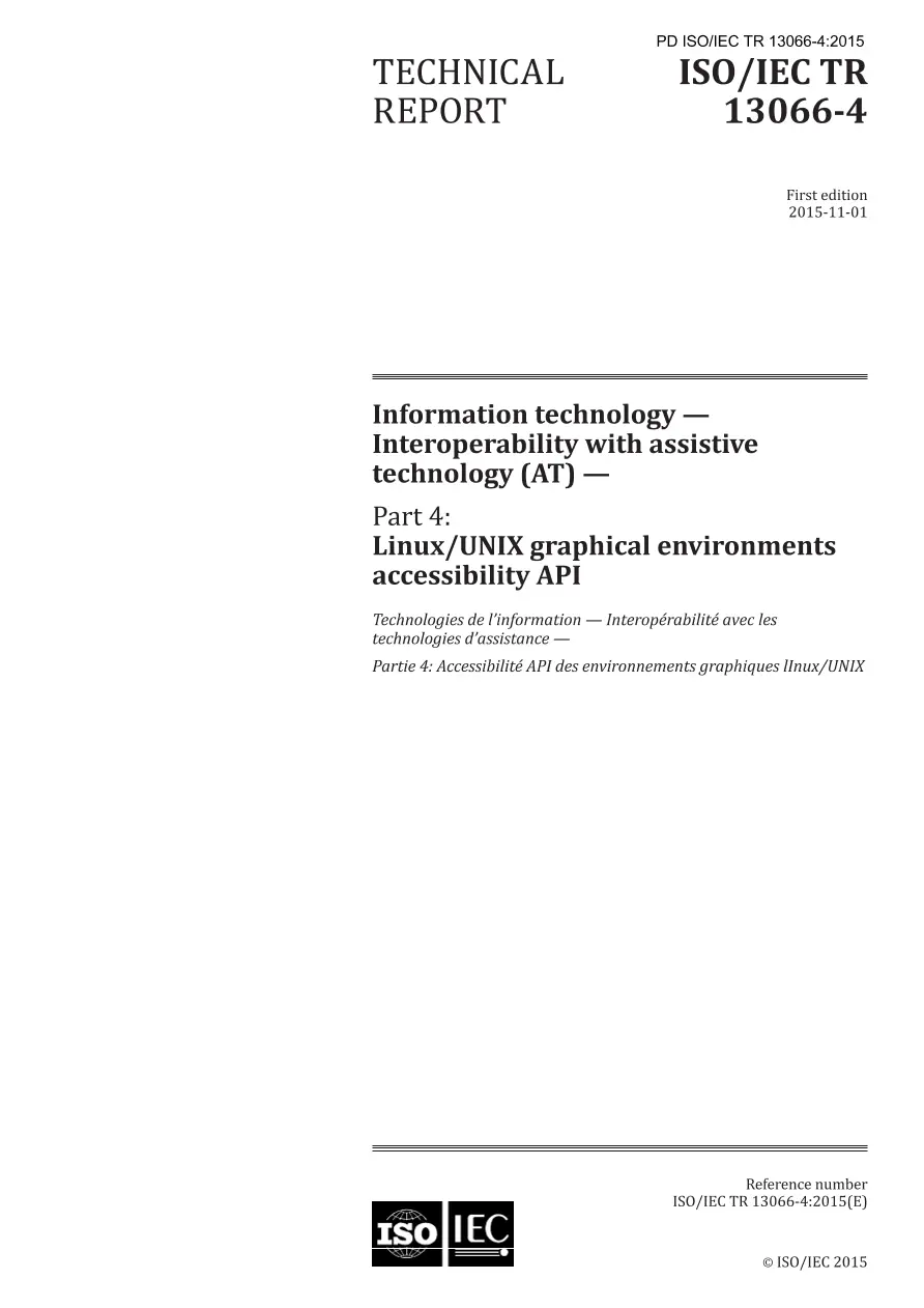 BS PD ISO/IEC TR 13066-4:2015 BS PD ISO/IEC TR 13066-4:2015