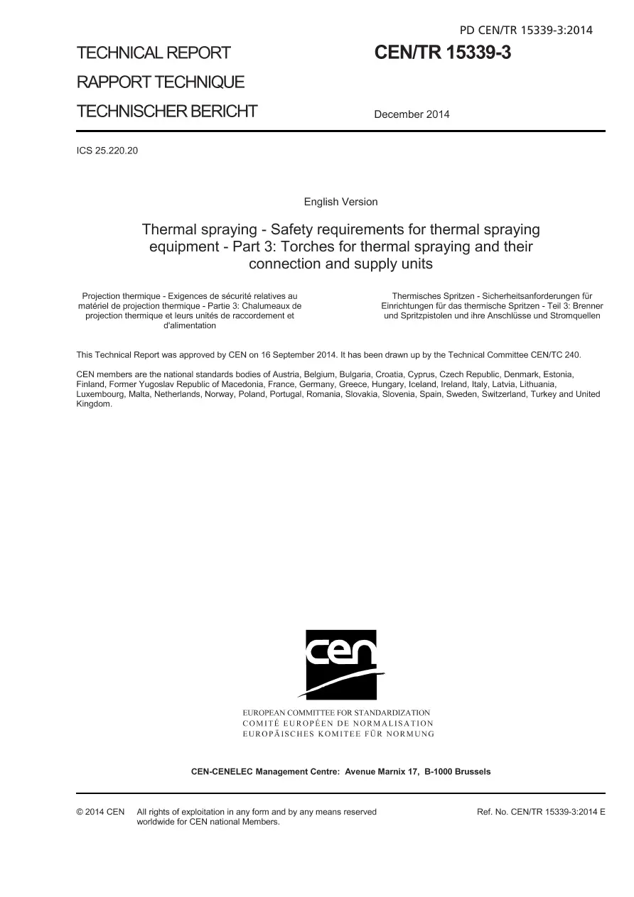 BS PD CEN/TR 15339-3:2014 BS PD CEN/TR 15339-3:2014
