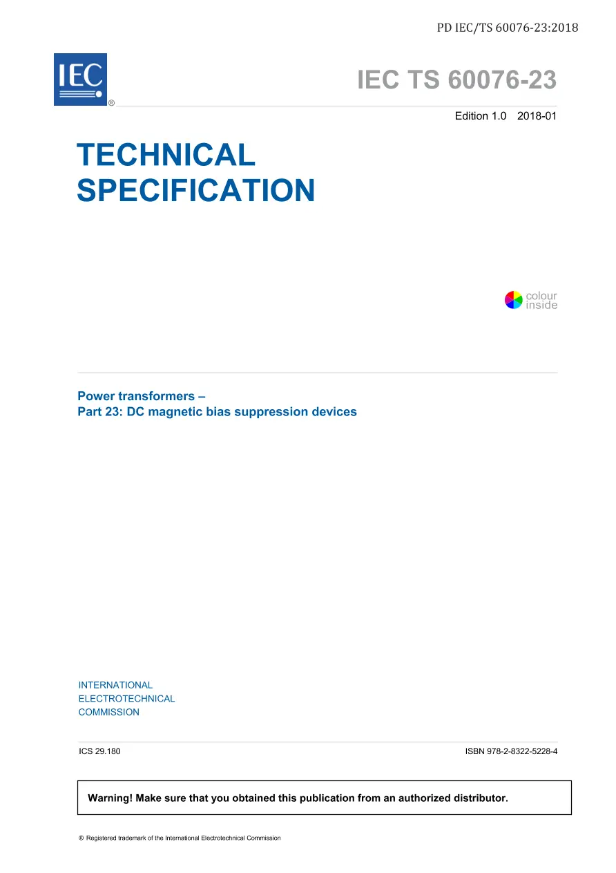 BS PD IEC/TS 60076-23:2018 BS PD IEC/TS 60076-23:2018