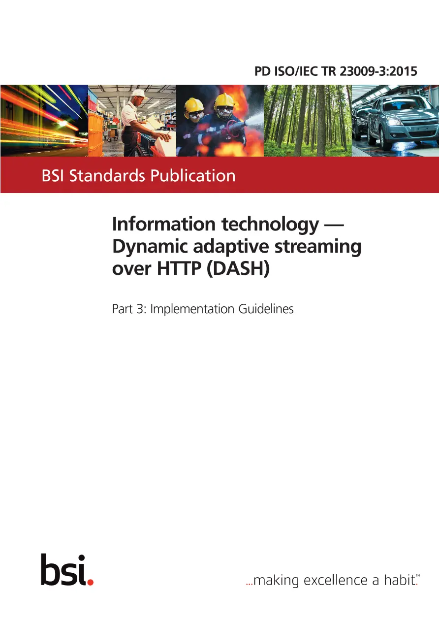 BS PD ISO/IEC TR 23009-3 MAY:2015 BS PD ISO/IEC TR 23009-3 MAY:2015