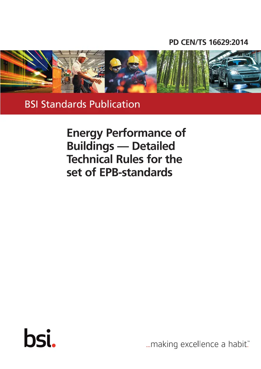 BS PD CEN/TS 16629:2014 BS PD CEN/TS 16629:2014