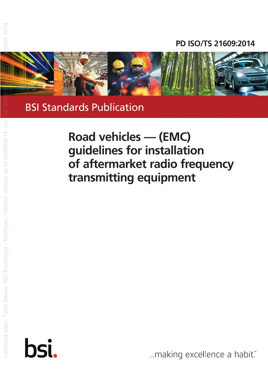 BS PD ISO/TS 21609:2014 BS PD ISO/TS 21609:2014