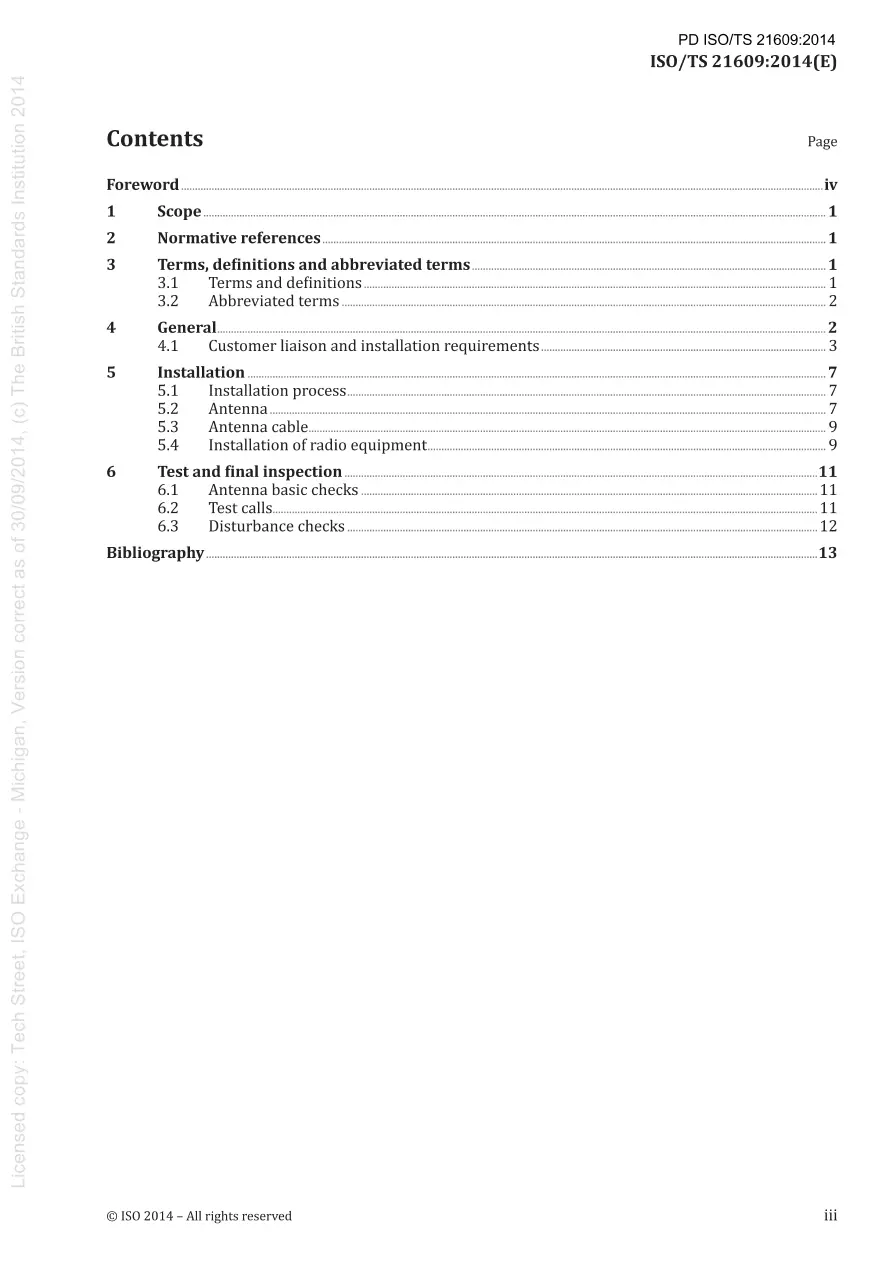 BS PD ISO/TS 21609:2014 BS PD ISO/TS 21609:2014