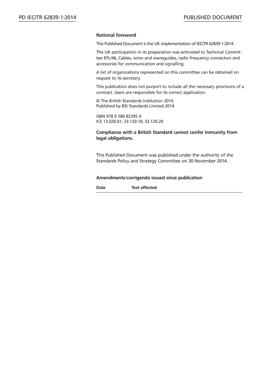 BS PD IEC/TR 62839-1:2014 BS PD IEC/TR 62839-1:2014