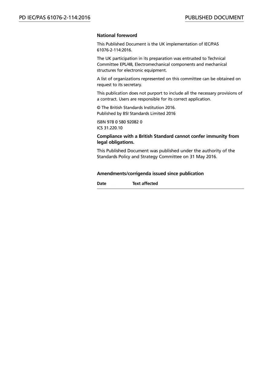 BS PD IEC/PAS 61076-2-114:2016 BS PD IEC/PAS 61076-2-114:2016