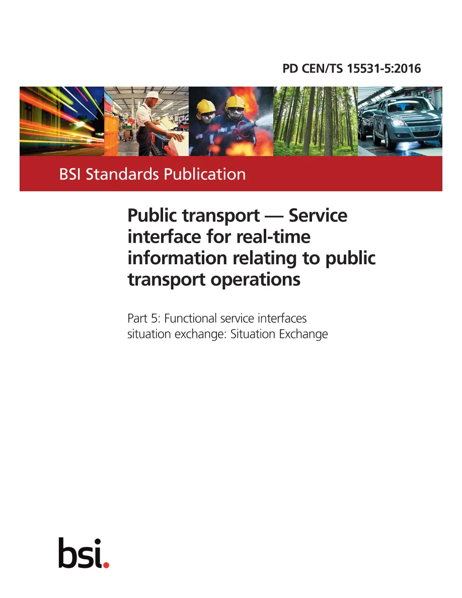 BS PD CEN/TS 15531-5:2016 BS PD CEN/TS 15531-5:2016