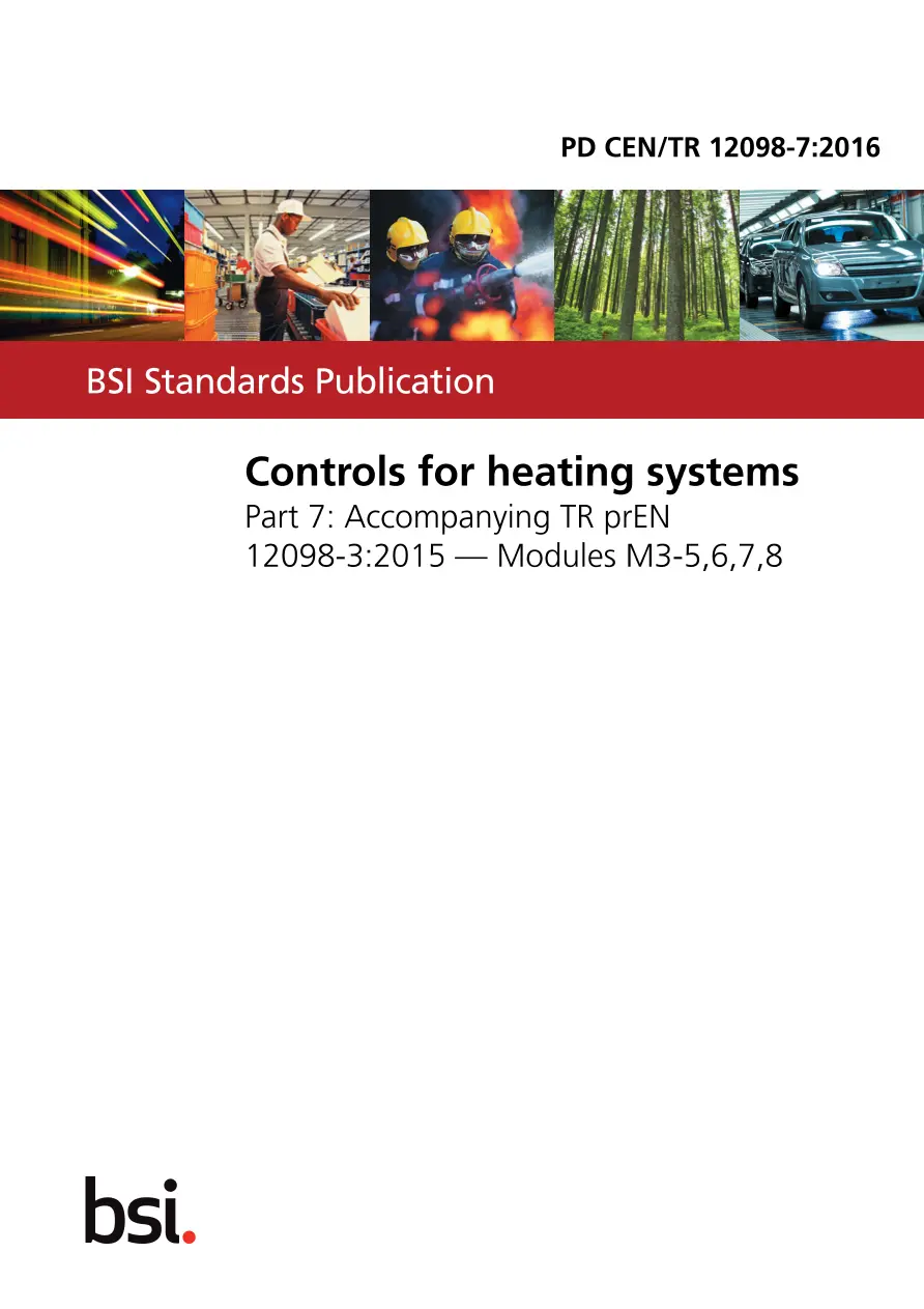 BS PD CEN/TR 12098-7:2016 BS PD CEN/TR 12098-7:2016